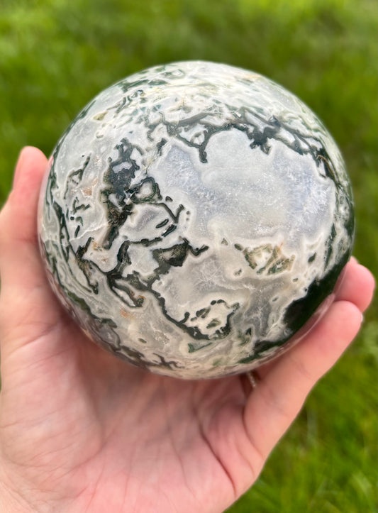 Large Moss Agate sphere