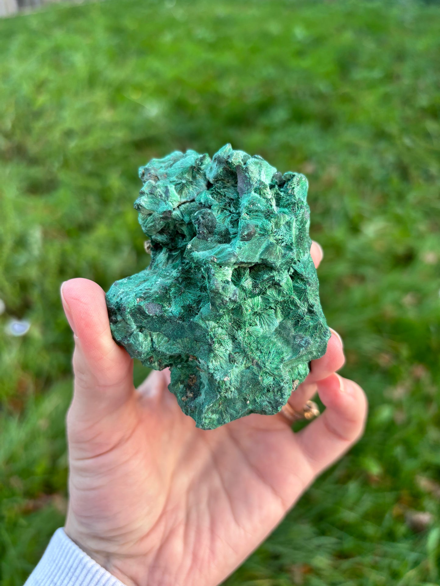 Fibrous Malachite Freeform