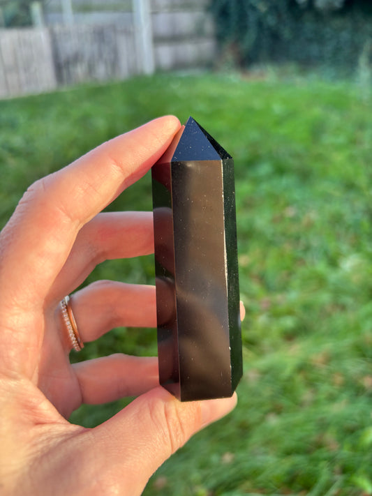 Black obsidian tower