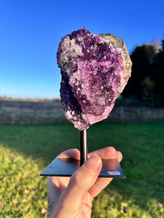 Amethyst on stand