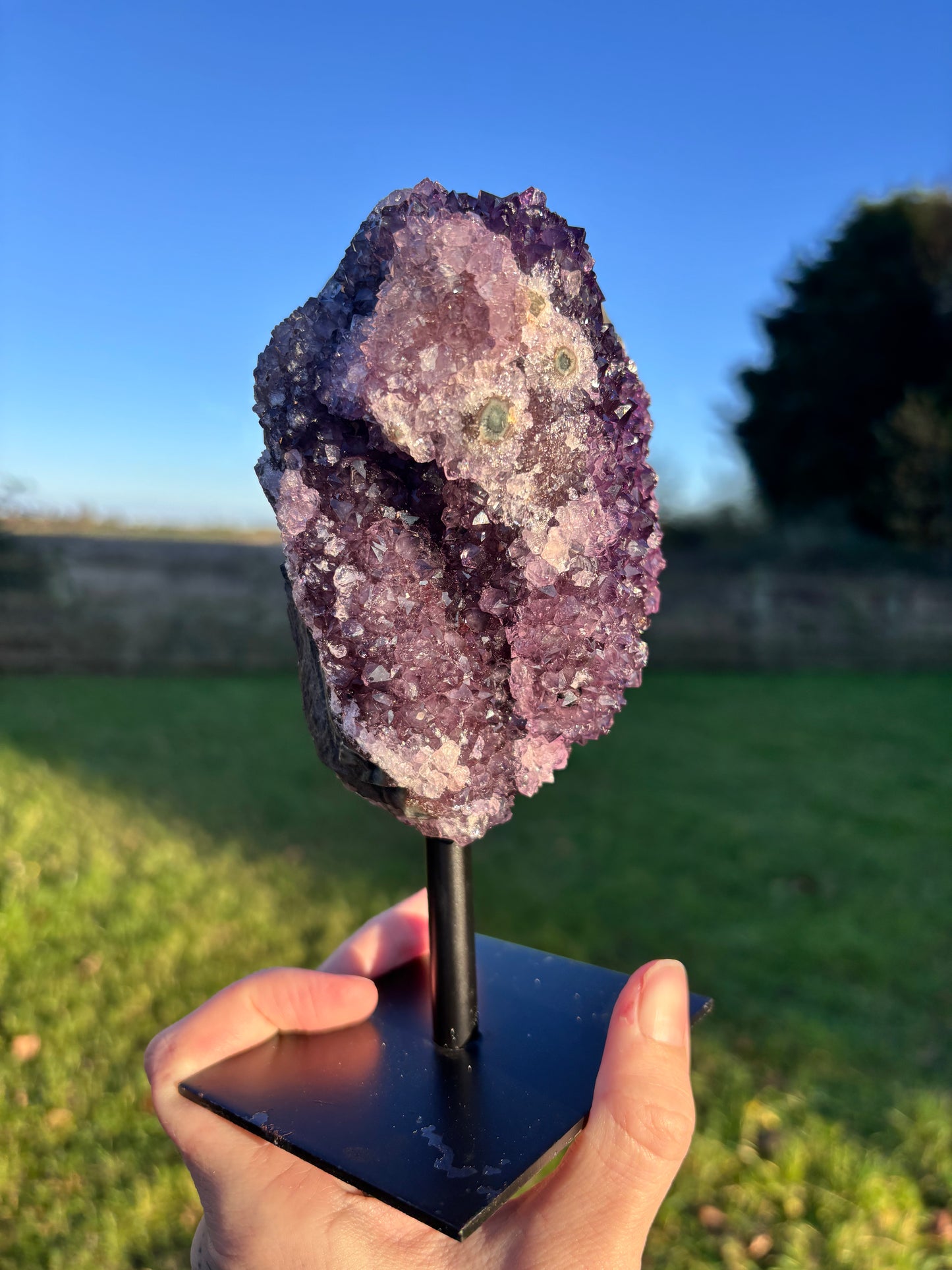 Amethyst on stand